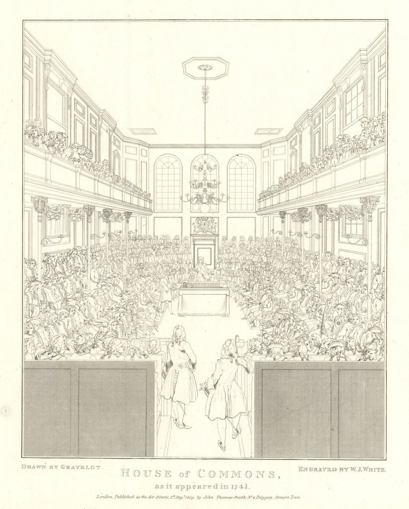 The House of Commons as it appeared in 1741/2 by Hubert-François Gravelot 1809